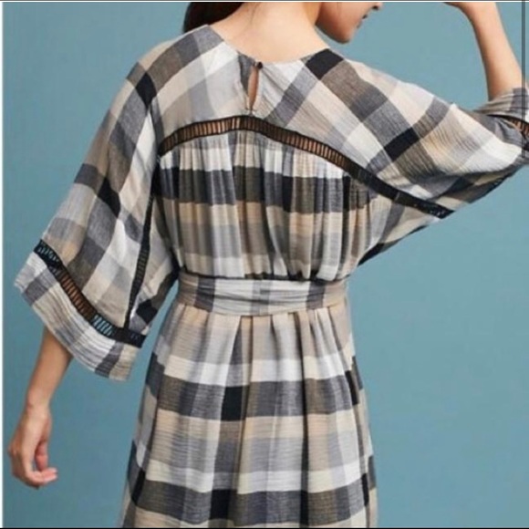 Anthropologie Maeve | Plaid Kimono Tunic Dress - Picture 3 of 14